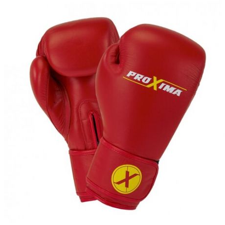Перчатки боксерские PROXIMA натуральная кожа (красные)