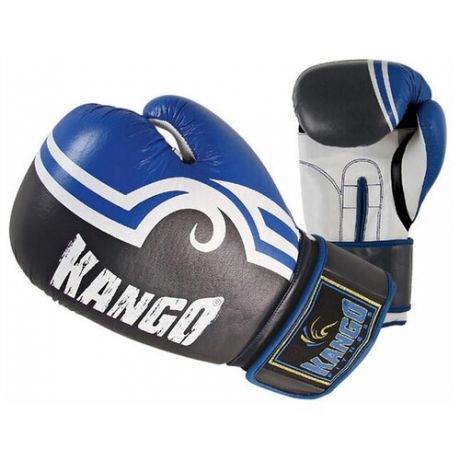 Перчатки боксерские Kango BVK-028 Blue/White PU 16 унций