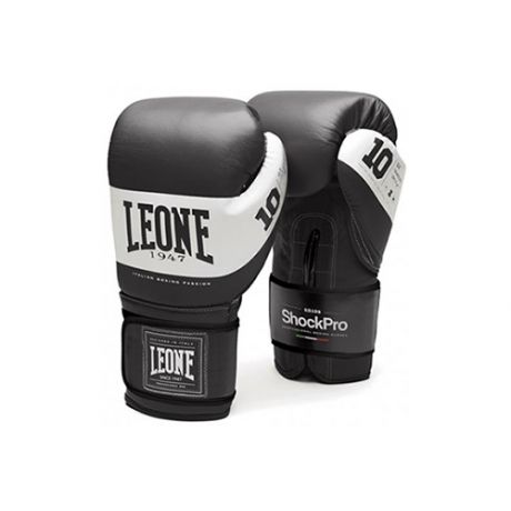 Боксерские перчатки Leone 1947 SHOCK PRO GN108 Чёрные (10 унций)