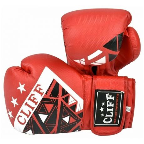 Перчатки боксерские CLIFF AMERICAN CRISTAL FLEX, красный, 8 (oz)