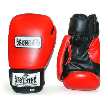 SPRINTER RING-STAR Перчатки бокс. Размер-вес 8". Материал: кожа. Цвет красный, синий, черный