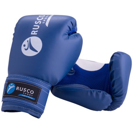 Перчатки боксерские Rusco, 6oz, к/з, синий