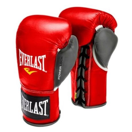 Боксерские перчатки Everlast Powerlock красный/серый 8 oz