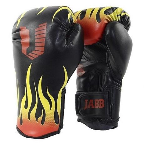 Перчатки боксерские "Jabb. JE-4077/Asia 77 Fire", черный, 10 унций