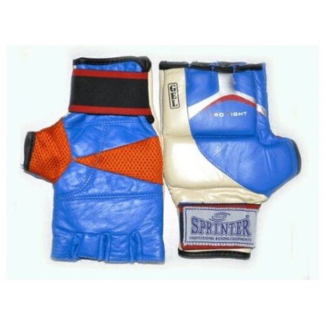Перчатки спортивные SPRINTER/ перчатки для смешанных единоборств/ перчатки для рукопашного боя (кожа, гель, сетка). Размер XL. Цвет: в ассортименте