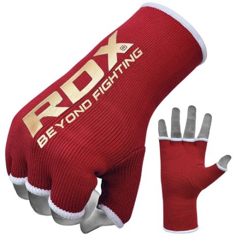 Внутренние гелевые перчатки с ремнями на запястьях, красные Rdx размер M