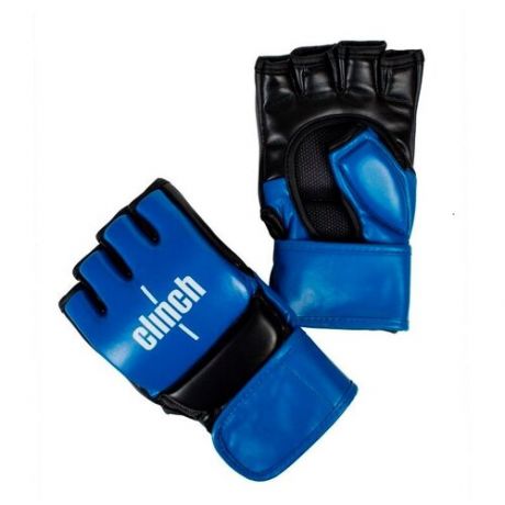Перчатки для смешанных единоборств Clinch "MMA", цвет: сине-черный. Размер: L/XL