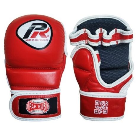 Перчатки для MMА PAK RUS Кожа, XL, Красный