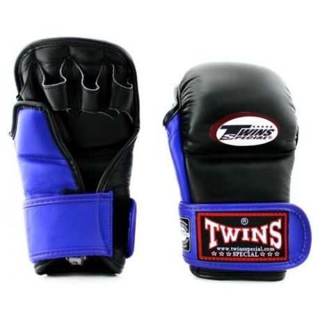 Перчатки mma twins ggl1 grappling gloves черно-синие
