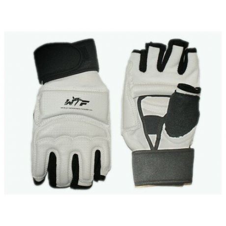 Перчатки спортивные/ перчатки для тхеквондо/ перчатки для единоборств. Размер L. Цвет: бело-черный