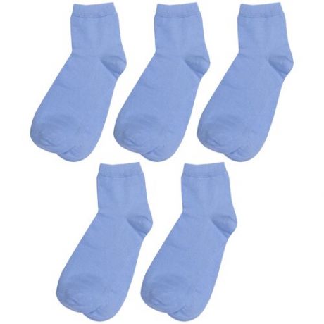 Комплект из 5 пар детских носков RuSocks (Орудьевский трикотаж) голубые, размер 22-24