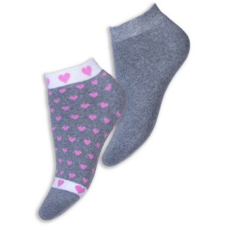 Носки для девочки Me&We цв. серый/розовый р. 20-22