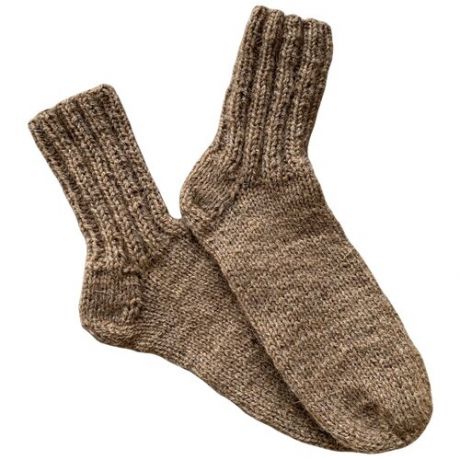 Детские шерстяные носки ручной вязки верблюжья шерсть 28 размер