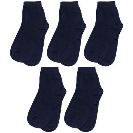 Комплект из 5 пар детских носков RuSocks (Орудьевский трикотаж) темно-синие, размер 22-24