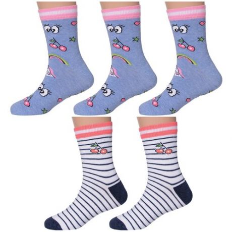 Комплект из 5 пар детских носков RuSocks (Орудьевский трикотаж) микс 4, размер 18-20