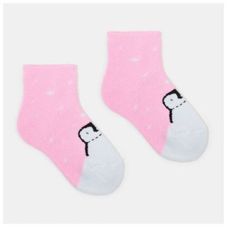 Носки детские махровые, цвет розовый, размер 12-14