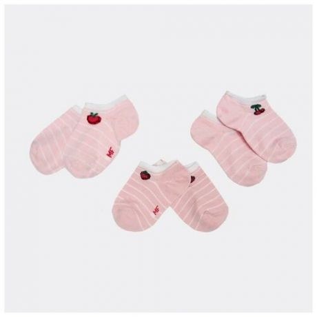 Набор детских носков (3 пары), цвет светло-розовый, размер 24 (37-38)