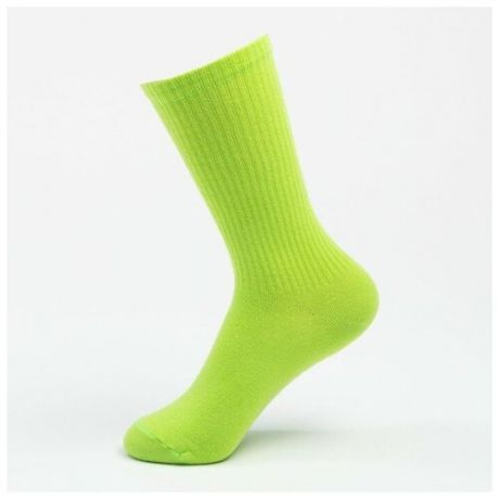 Носки неон, цвет зеленый, размер 23-25
