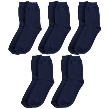 Комплект из 5 пар детских носков Челны-текстиль темно-синие, размер 18-20