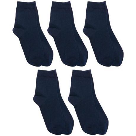 Комплект из 5 пар детских носков RuSocks (Орудьевский трикотаж) темно-синие, размер 18
