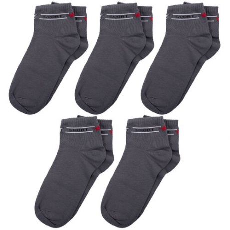 Комплект из 5 пар детских носков RuSocks (Орудьевский трикотаж) темно-серые, размер 18-20