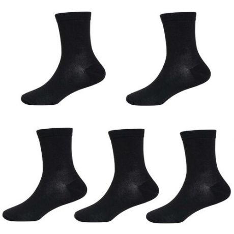 Комплект из 5 пар детских носков LORENZLine черные, размер 14-16