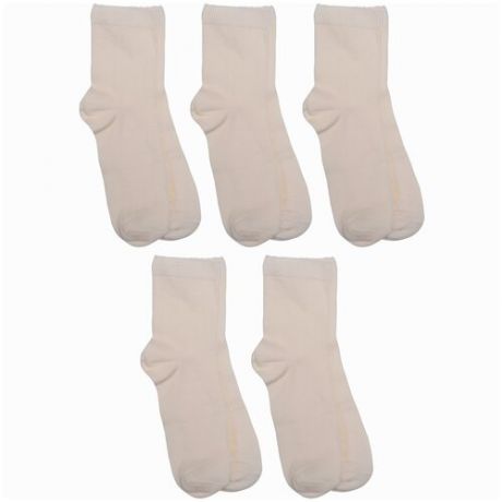 Комплект из 5 пар детских носков RuSocks (Орудьевский трикотаж) кремовые, размер 20