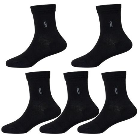 Комплект из 5 пар детских носков LORENZLine черные, размер 16-18
