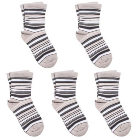 Комплект из 5 пар детских носков LORENZLine серые, размер 16-18
