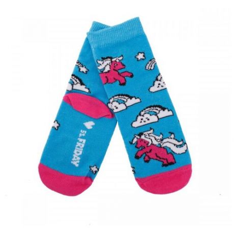 Детские носки St. Friday Socks единороги на радуге, размер 21-23