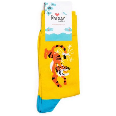 Носки St. Friday Socks с изящным тигром 34-37
