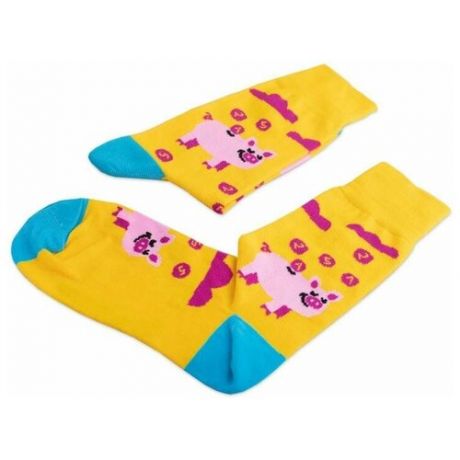 Носки детские St. Friday Socks 011-8 "Копилка", Жёлтый, 20 (размер обуви 30-33)