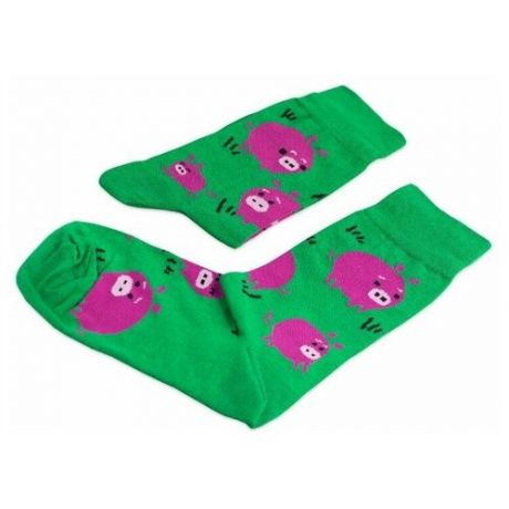 Носки детские St. Friday Socks "Веселые поросята на выпасе", Зеленый, 18 (размер обуви 27-29)
