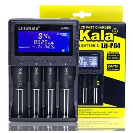 Зарядное устройство LiitoKala Lii-PL4 для Li-ion, LiFePO4 и Ni-MH, Ni-Cd аккумуляторов / ЗУ для аккумуляторов / Зарядка для аккумуляторов батареек