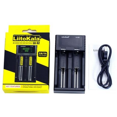 Зарядное устройство LiitoKala Lii-S2 для Li-ion, LiFePO4 и Ni-MH, Ni-Cd аккумуляторов / Зарядка для батареек / Зарядка для аккумуляторов