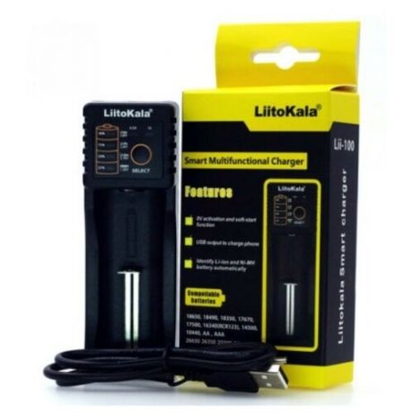 Зарядное устройство LiitoKala Lii-100 для Li-ion , Li-Pol, Ni-MH, Ni-Cd и LiFePO4 аккумуляторов / Зарядное устройство usb / Устройство для батареек
