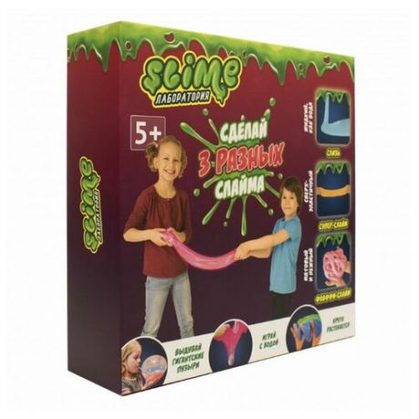 Набор средний "Slime" 3 в 1 "Лаборатория" 300 г Фабрика игрушек SS300-1