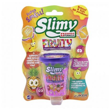Лизун Slimy Fruity smelly collection с запахом манго фиолетовый