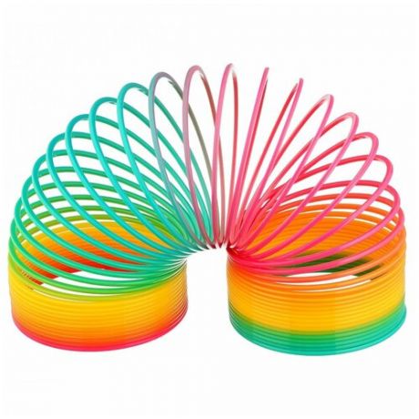 Гигантская ретро-пружинка "Slinky" радуга. Игрушка- антистресс.