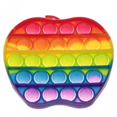 Игрушка-антистресс «Залипательные Пузырьки - Pop It», яблоко, цвет радуга