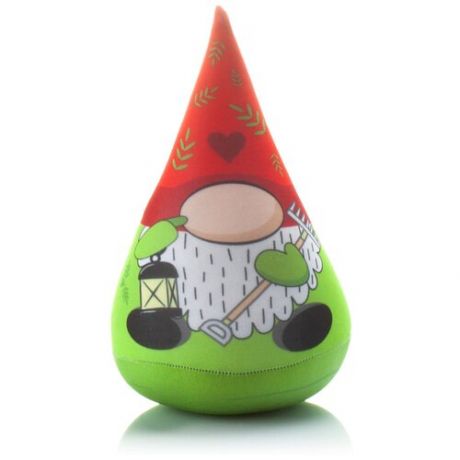 Новогодняя игрушка Гном Зеленый. Елочная мягкая игрушка. Игрушка на елку. Детская игрушка. Новый год. Украшение