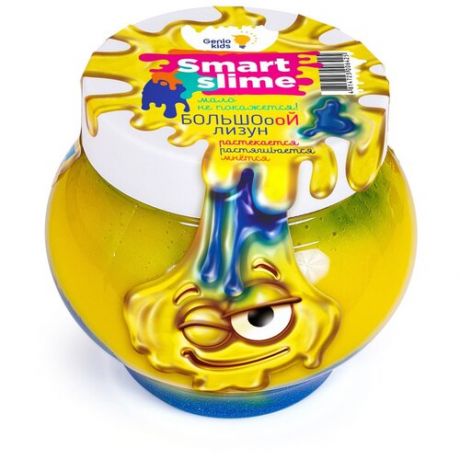 Лизун Genio Kids Мялка-жмялка 2 в 1 желтый/синий