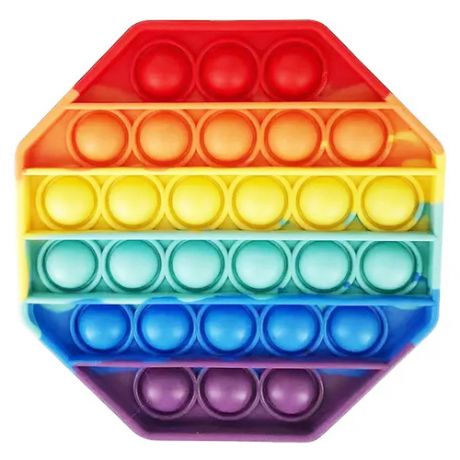 Тактильная сенсорная игрушка-антистресс Pop It восьмиугольник (Разноцветная)
