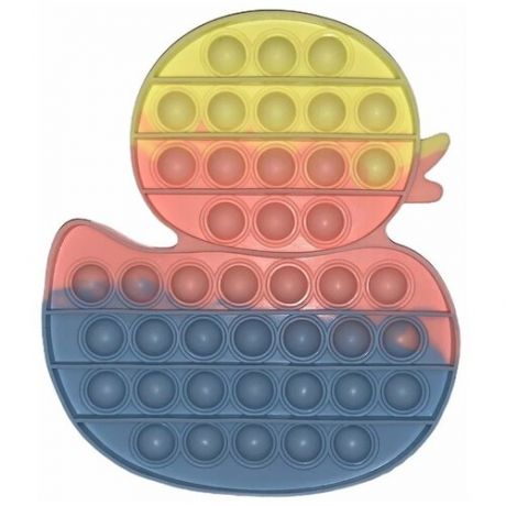 Игрушка анти- стресс Поп Ит с пузырьками Вечная пупырка - Тактильная успокоительная нажимная игрушка шарики Утка. POP it.
