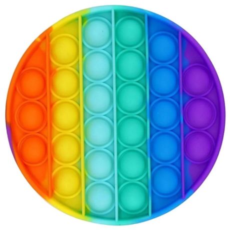 Тактильная сенсорная игрушка-антистресс Pop It круг (Разноцветная)
