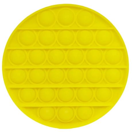 Тактильная сенсорная игрушка-антистресс Pop It круг (Желтая)