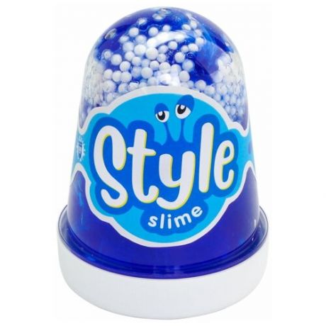 STYLE SLIME с шариками "Синий с ароматом тутти-фрутти" 130мл. Lori Сл-021