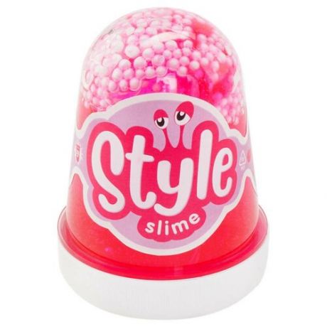 STYLE SLIME с шариками "Розовый с ароматом клубники" 130мл. Lori Сл-022