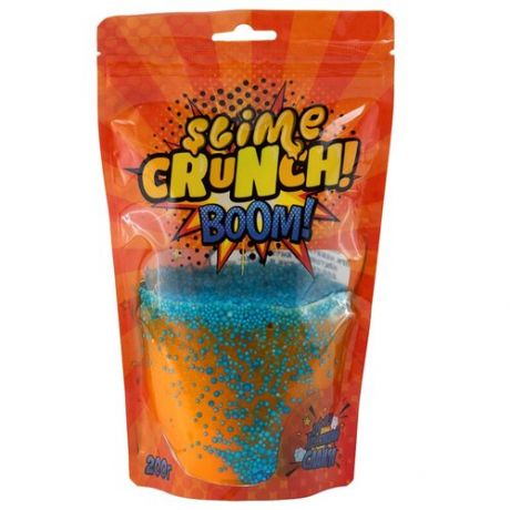 Слайм (лизун) "Crunch Slime. Boom", с ароматом апельсина, 200 г, волшебный МИР, S130-26