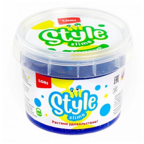 Лизун LORI Style Slime блестящий с ароматом тутти-фрутти синий